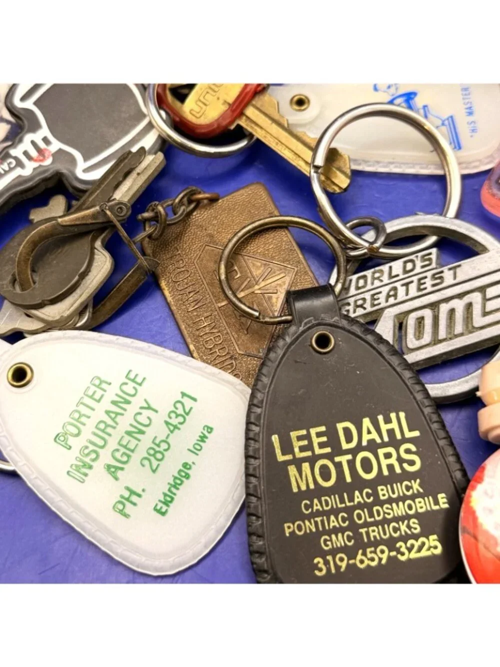 Vintage Advertising Keychain Lot Dealerships Auto Farm Disney RCA 1960s-1990s